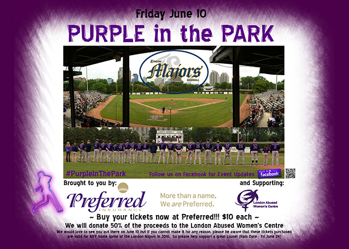 Purple In the Park flyer