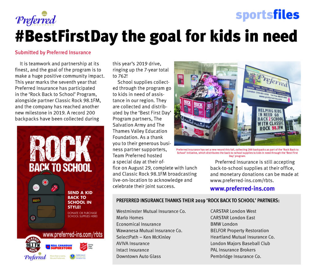 #BestFirstDay the Goal for Kids In Need